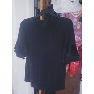 Worthington Womens Round Neck Short Sleeve Blouse - S
